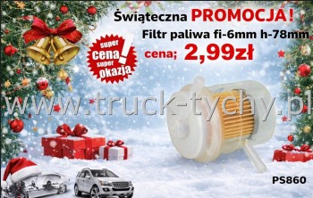 Filtr paliwa fi-6mm h-78mm