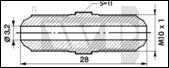 Zcze przewodu hamulcowego m10x1mm  s11